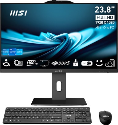 MSI AiO računalo Pro AP242P 14M-813EU / Intel Core i7-14700, 23.8", 1920 x 1080, 16 GB RAM, 1 TB SSD, bez OS, crna